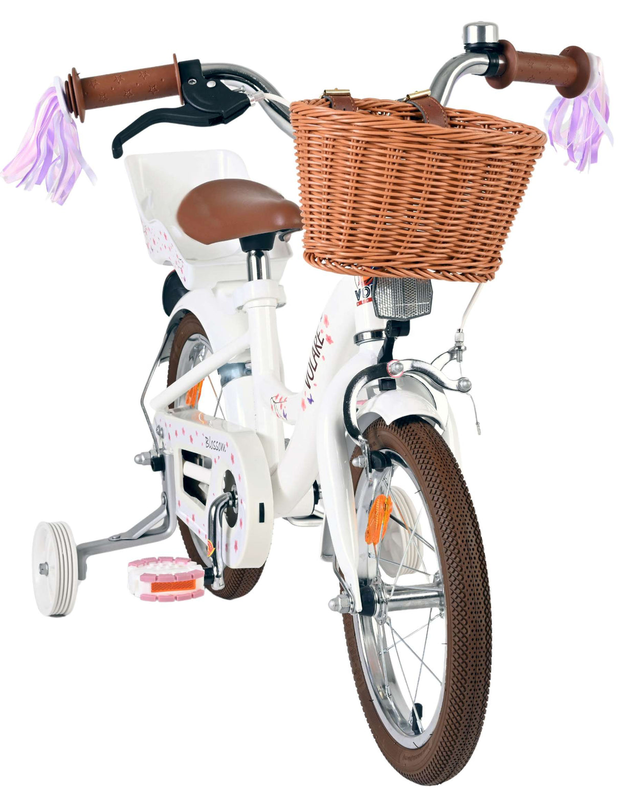 Volare Blossom Kinderfahrrad - Mädchen - 14 Zoll - Weiß
