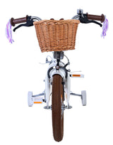 Volare Blossom Children's Bicycle Girls 14 Zoll weiße zwei Handbremsen