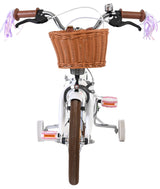 Volare Blossom Kinderfahrrad – Mädchen – 14 Zoll – weiß – zwei Handbremsen