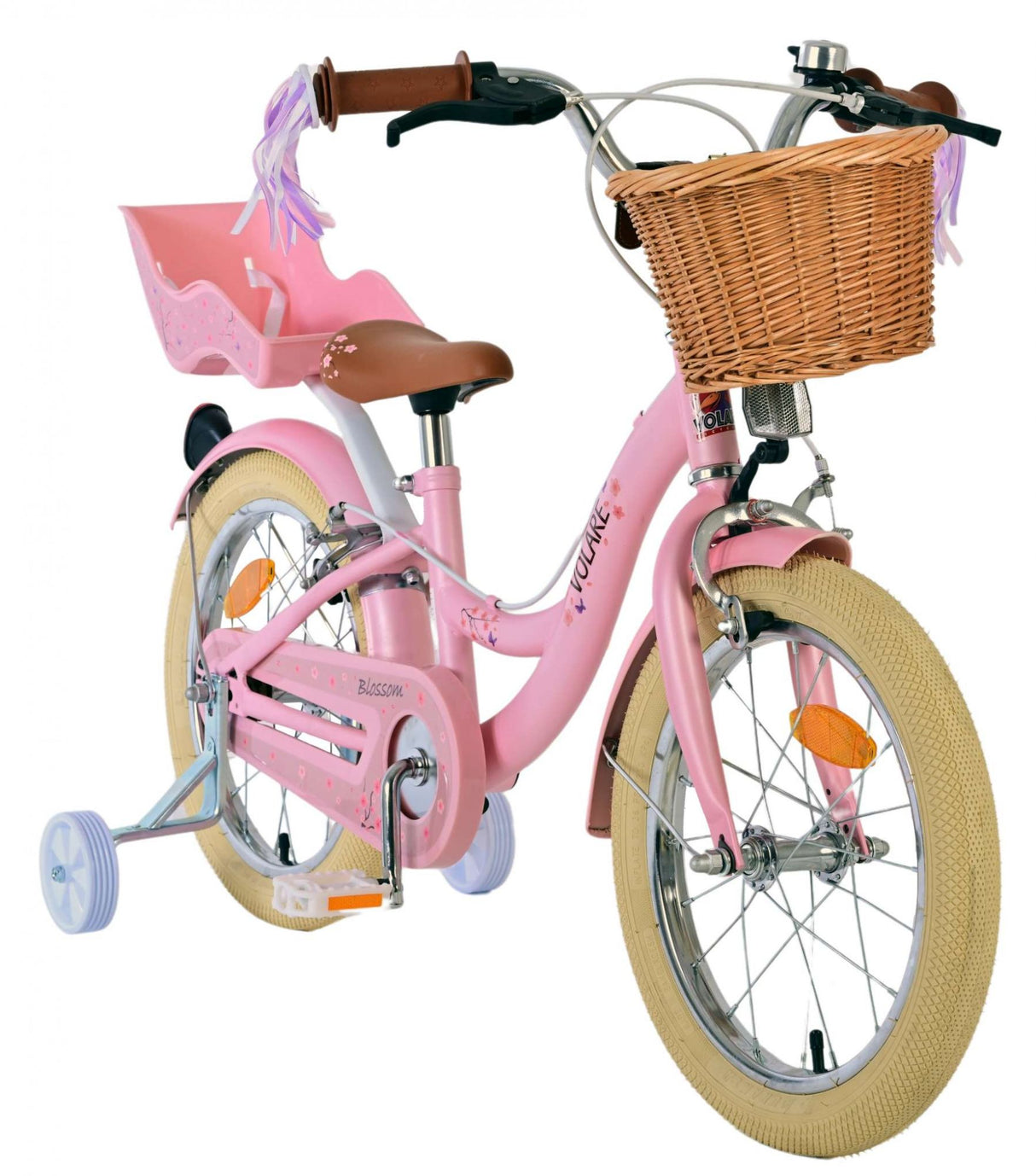 Volare Blossom Children's Bicycle - Girls - 16 pouces - Pink - Deux freins à main