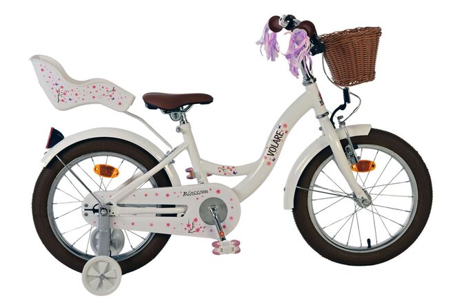 Volare Blossom Kinderfahrrad - Mädchen - 16 Zoll - Weiß