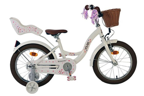 Volare Blossom Kinderfahrrad - Mädchen - 16 Zoll - Weiß
