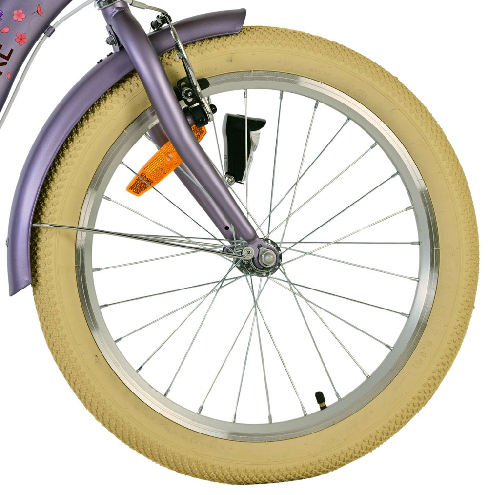 Volare Blossom Kinderfahrrad – Mädchen – 20 Zoll – Lila – zwei Handbremsen