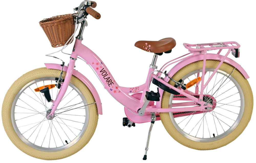 Volare Blossom Kinderfahrrad – Mädchen – 20 Zoll – Pink – zwei Handbremsen