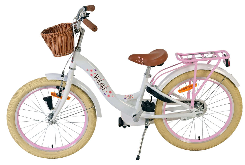 Volare Blossom Kinderfahrrad - Mädchen - 20 Zoll - Weiß