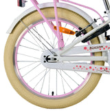 Volare Blossom Kinderfahrrad – Mädchen – 20 Zoll – weiß – zwei Handbremsen