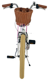 Volare Blossom Kinderfahrrad – Mädchen – 20 Zoll – weiß – zwei Handbremsen