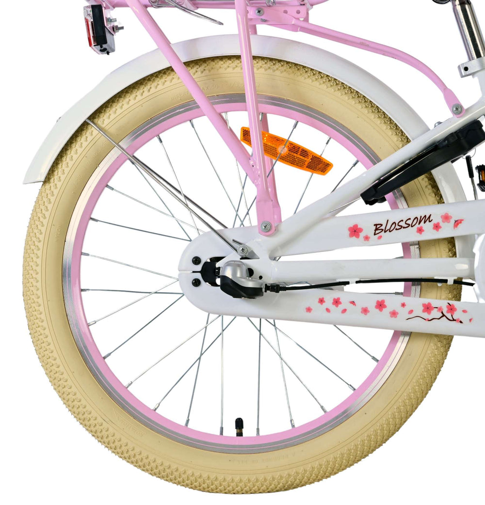 Volare Blossom Kinderfahrrad – Mädchen – 20 Zoll – Weiß – Nexus 3 Gänge