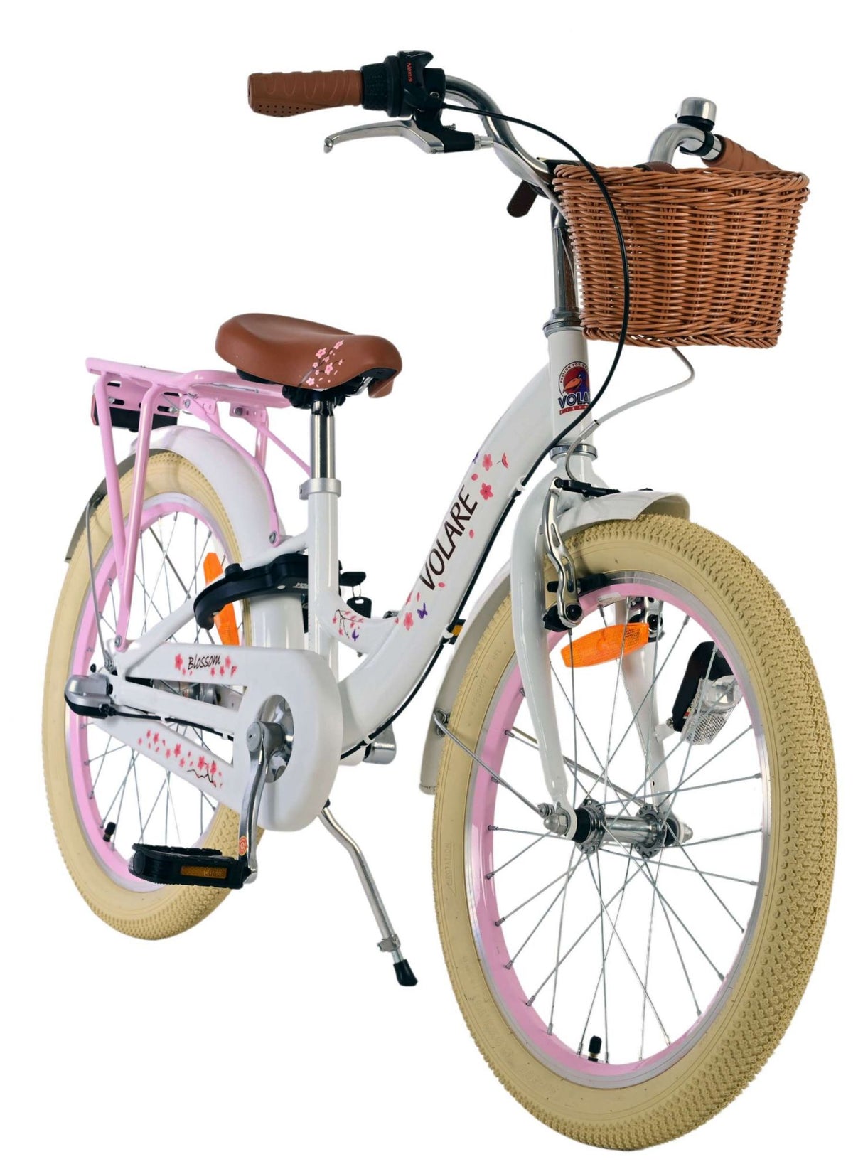 Volare Blossom Kinderfahrrad – Mädchen – 20 Zoll – Weiß – Nexus 3 Gänge
