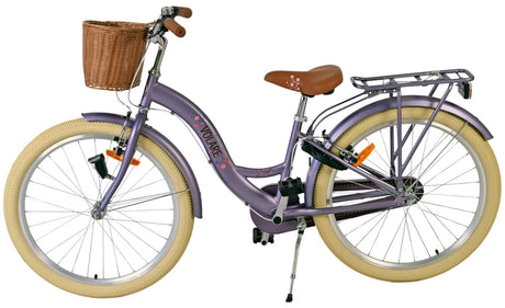 Volare Blossom Kinderfahrrad – Mädchen – 24 Zoll – Lila – zwei Handbremsen