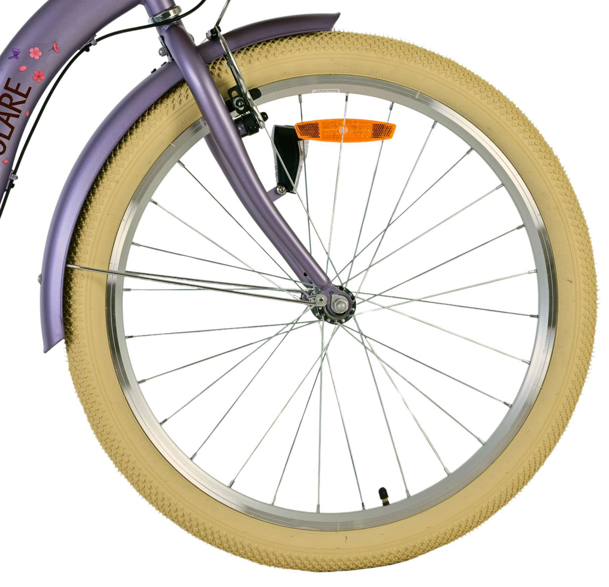 Volare Blossom Kinderfahrrad – Mädchen – 24 Zoll – Lila – 3 Gänge