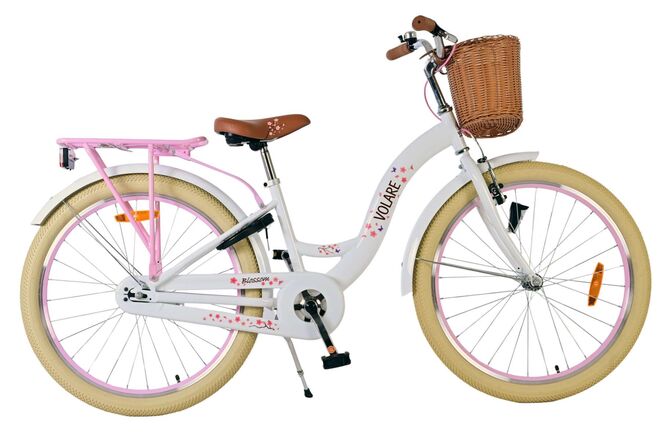 Volare Blossom Kinderfahrrad - Mädchen - 24 Zoll - Weiß
