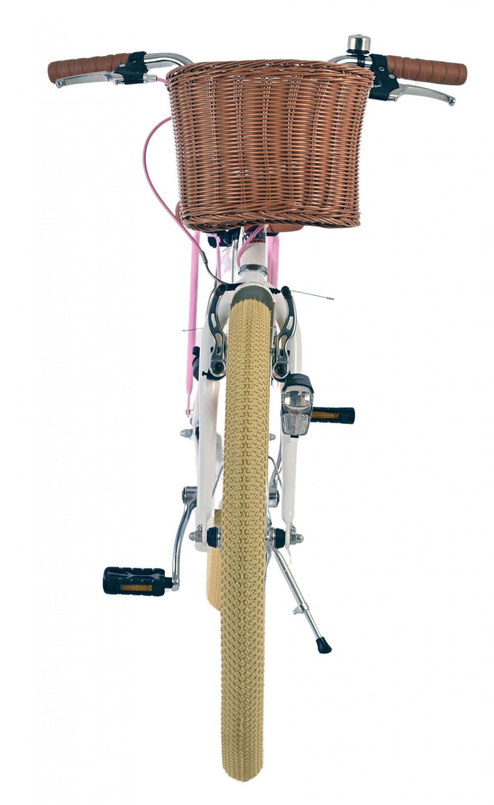 Volare Blossom Kinderfahrrad – Mädchen – 24 Zoll – weiß – zwei Handbremsen