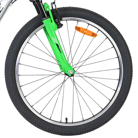 Volare boost kinderfiets - 24 inch - zilver groen - 21 versnellingen