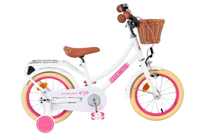 Volare ausgezeichnetes Kinderfahrrad – Mädchen – 14 Zoll – Weiß
