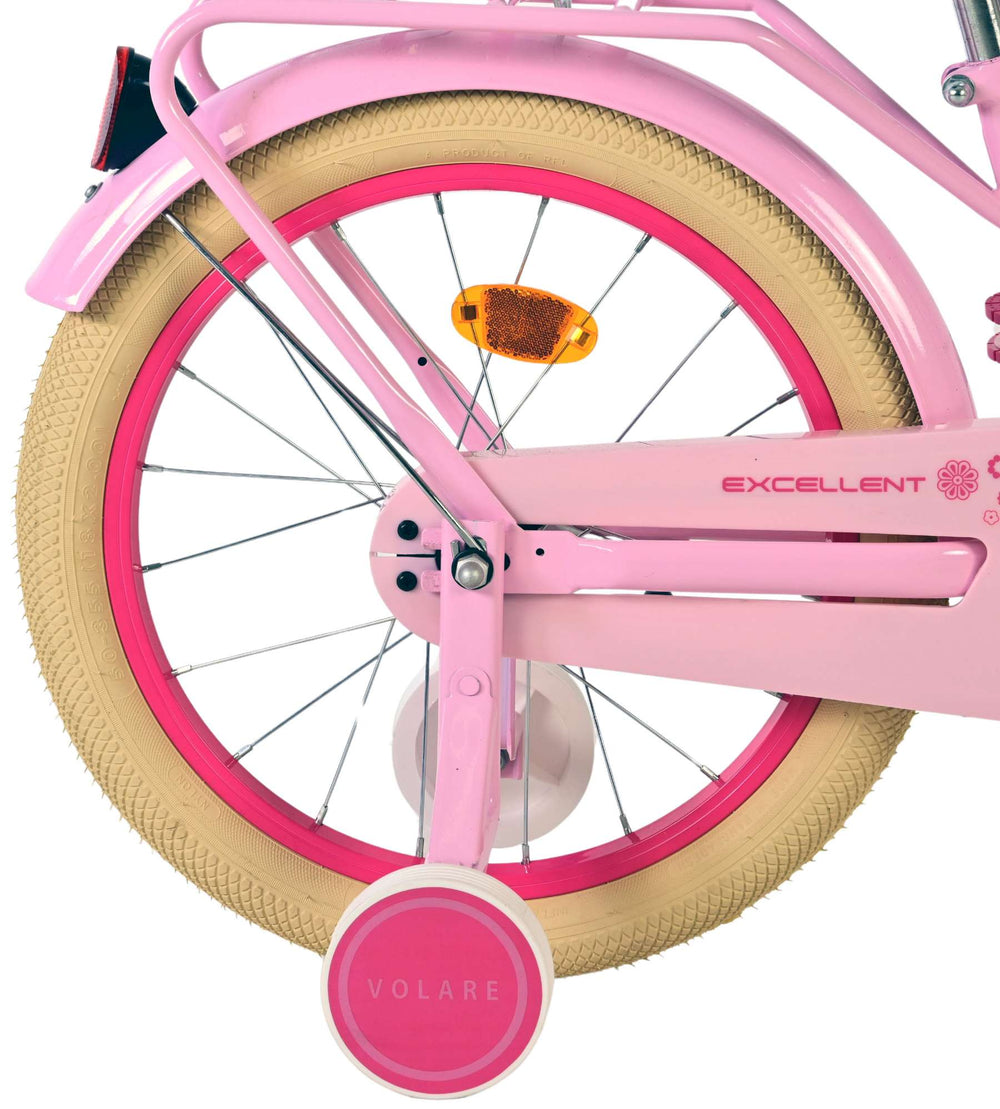 Volare ausgezeichnetes Kinderfahrrad – Mädchen – 18 Zoll – Rosa – 95 % zusammengebaut