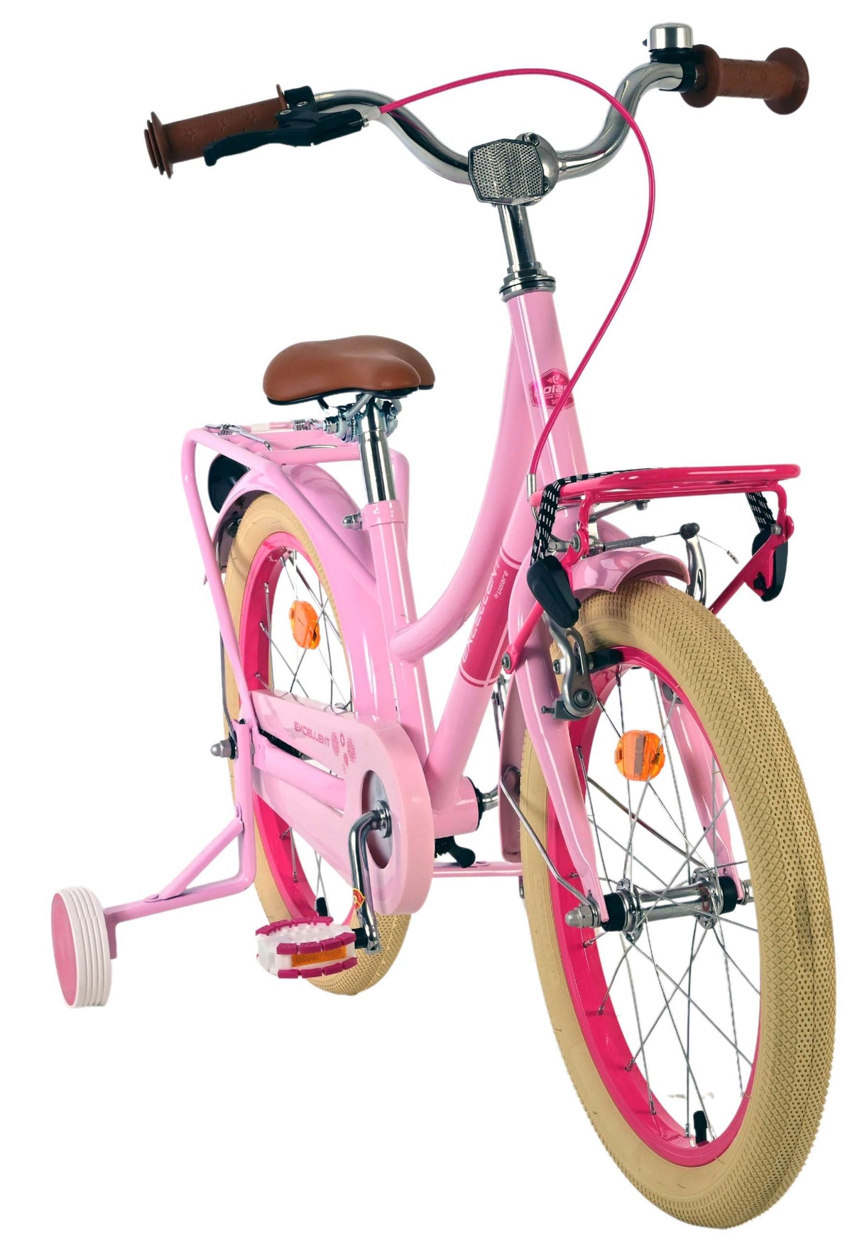 Volare ausgezeichnetes Kinderfahrrad – Mädchen – 18 Zoll – Rosa – 95 % zusammengebaut