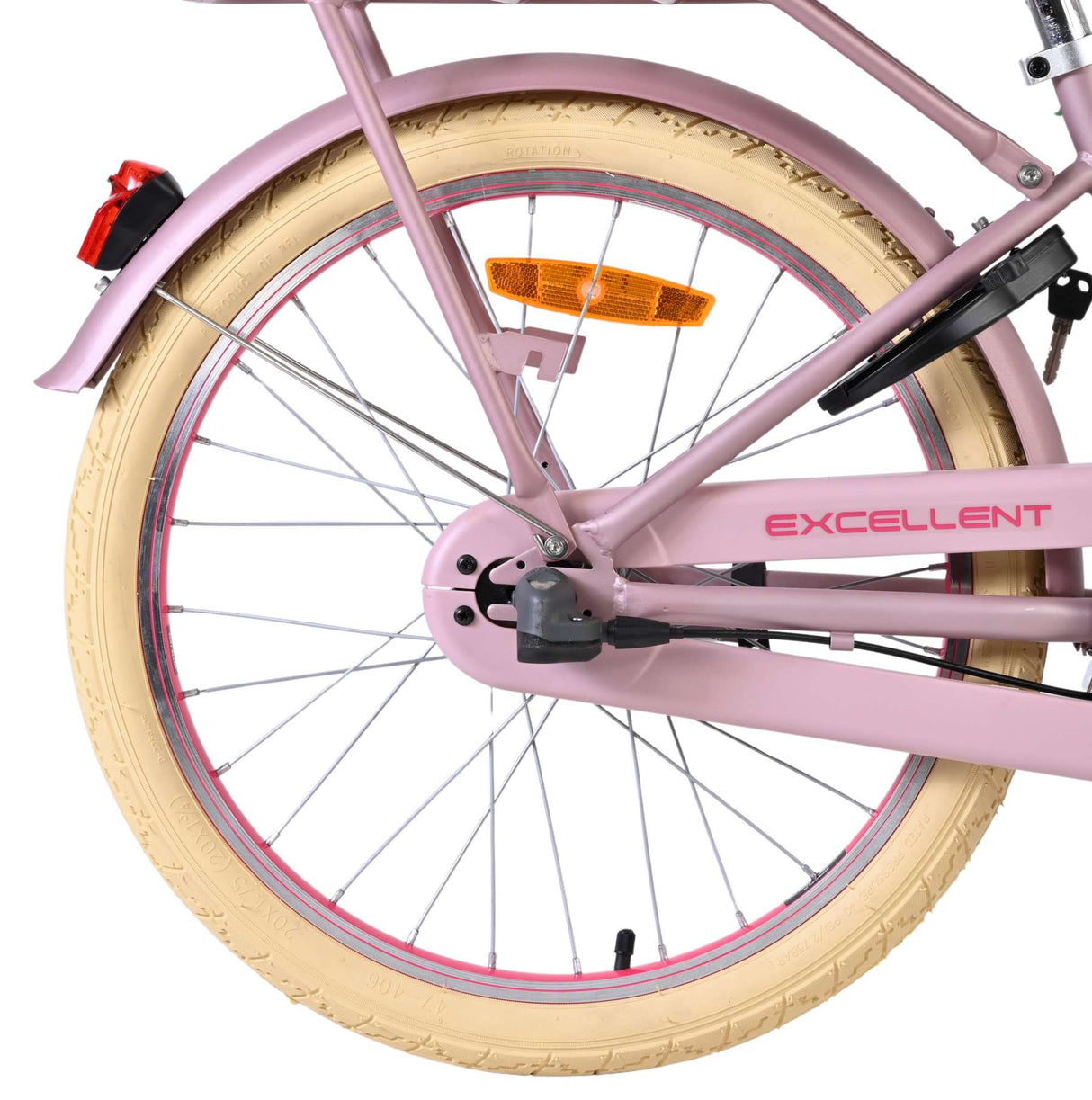 Volare ausgezeichnetes Kinderfahrrad – Mädchen – 20 Zoll – Mattrosa – 3 Gänge