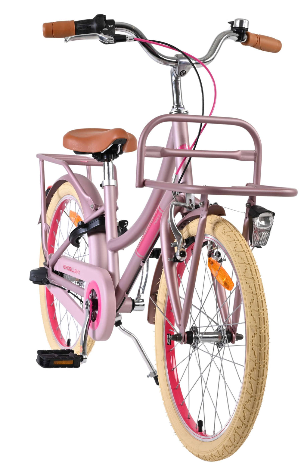 Volare ausgezeichnetes Kinderfahrrad – Mädchen – 20 Zoll – Mattrosa – 3 Gänge