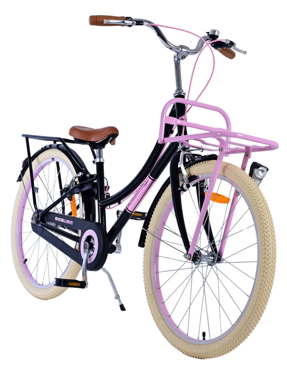 Volare Volare Kinderfahrrad Mädchen 24 Zoll Schwarz Zwei Handbremsen