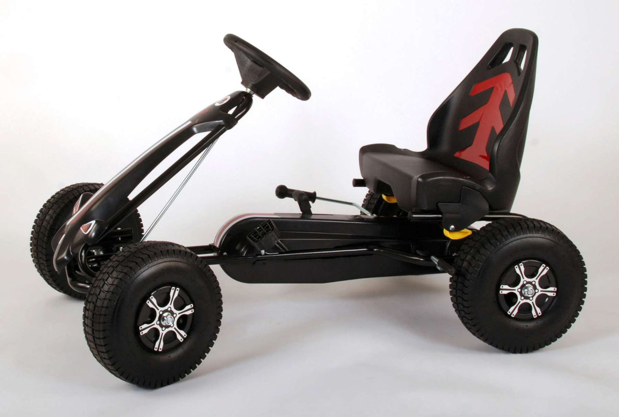 Volare Go-Kart-Rennwagen – Jungen – groß – Luftreifen – schwarz