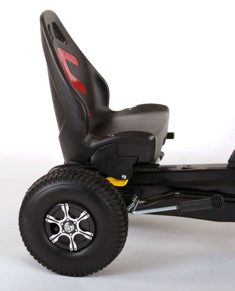 Volare Go-Kart-Rennwagen – Jungen – groß – Luftreifen – schwarz