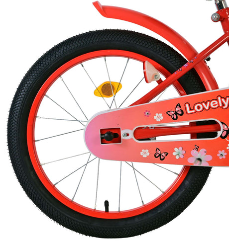 Volare schönes Kinderfahrrad – Mädchen – 18 Zoll – rot weiß