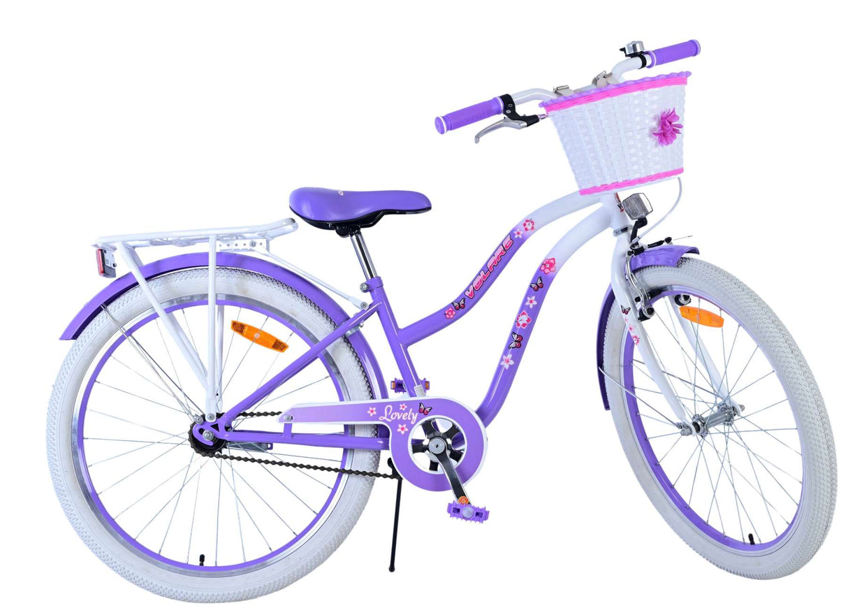 Volare schönes Kinderfahrrad – Mädchen – 24 Zoll – Lila