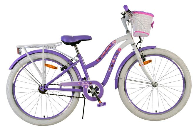 Volare schönes Kinderfahrrad – Mädchen – 24 Zoll – Lila – zwei Handbremsen