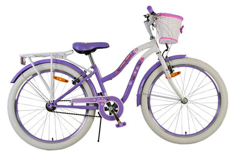Volare schönes Kinderfahrrad – Mädchen – 24 Zoll – Lila – zwei Handbremsen