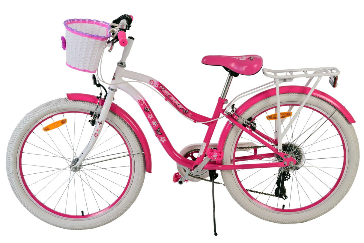 Volare schönes Kinderfahrrad – Mädchen – 24 Zoll – Pink – 7 Gänge
