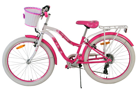 Volare schönes Kinderfahrrad – Mädchen – 24 Zoll – Pink – 7 Gänge