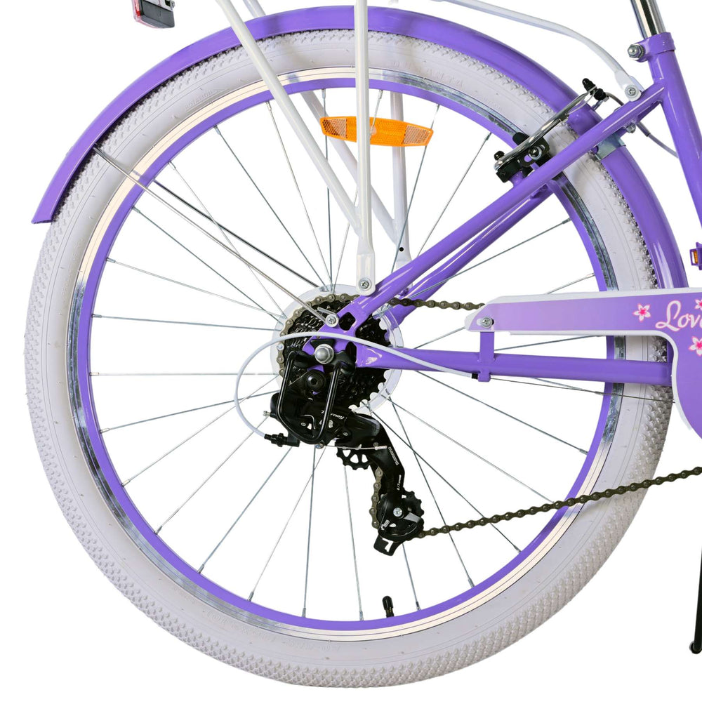 Volare schönes Kinderfahrrad – Mädchen – 26 Zoll – Lila – 7 Gänge
