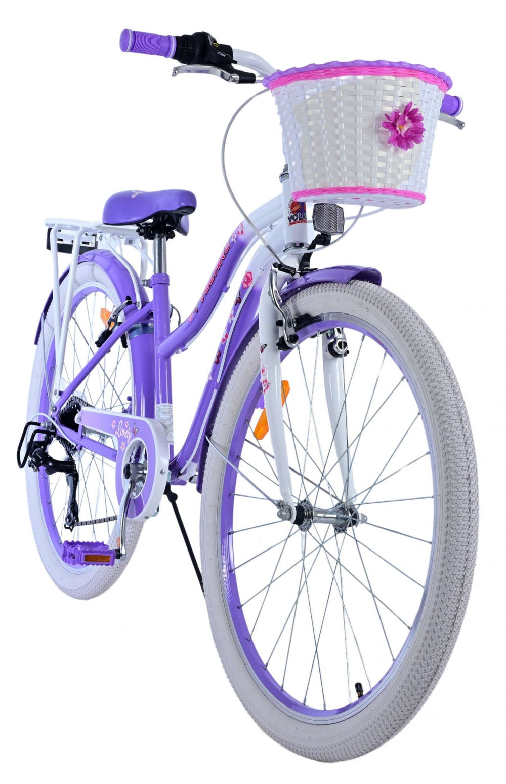 Volare schönes Kinderfahrrad – Mädchen – 26 Zoll – Lila – 7 Gänge