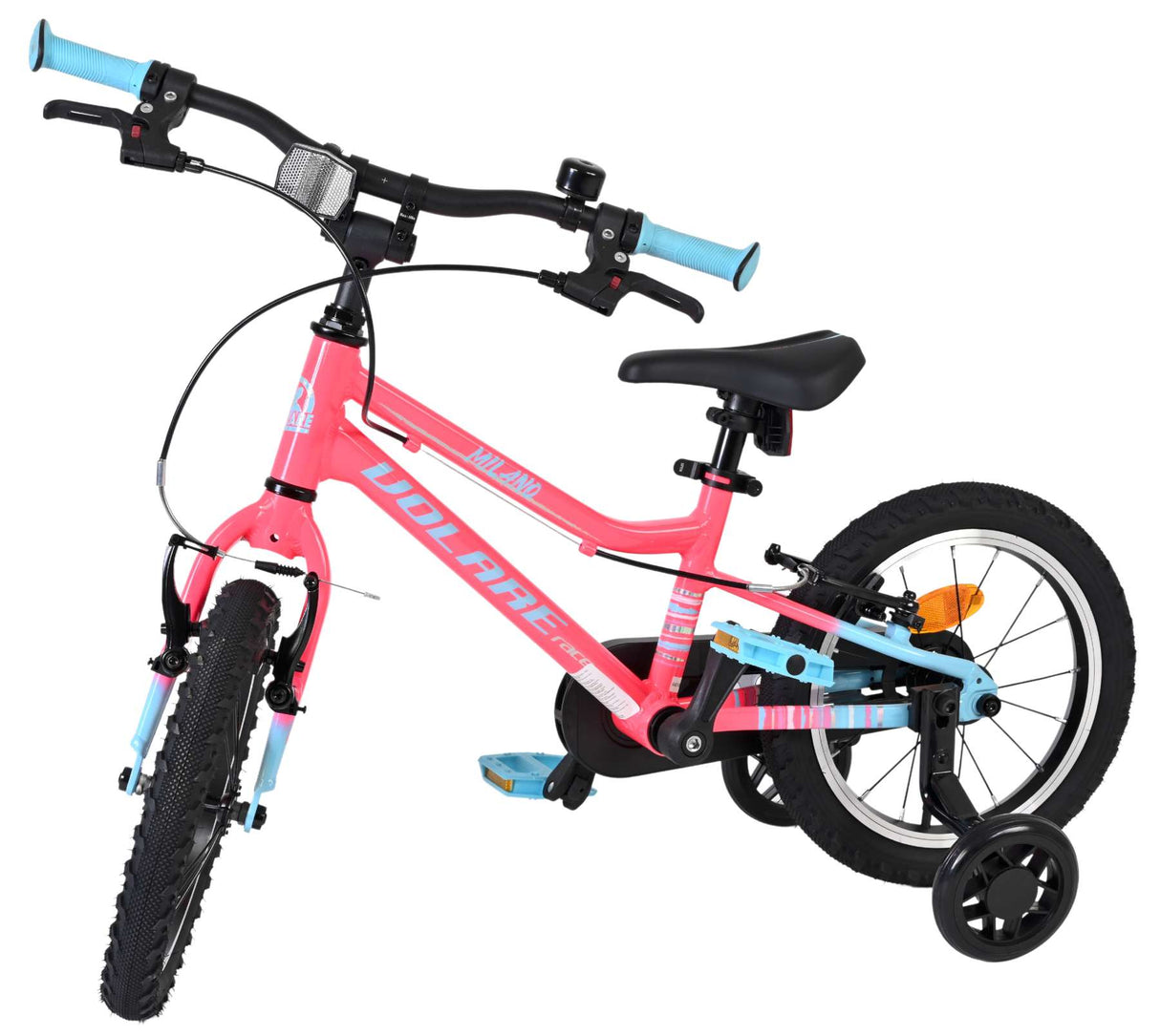 Volare milano kinderfiets - meisjes - 14 inch - roze - twee handremmen