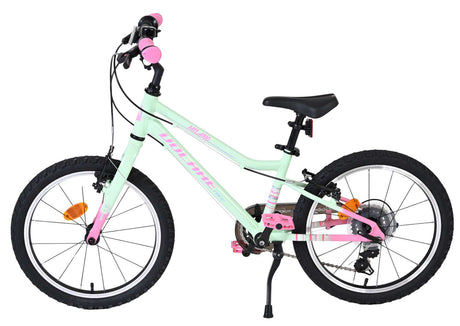 Volare milano kinderfiets - meisjes - 18 inch - mintgroen - 6 speed - twee handremmen
