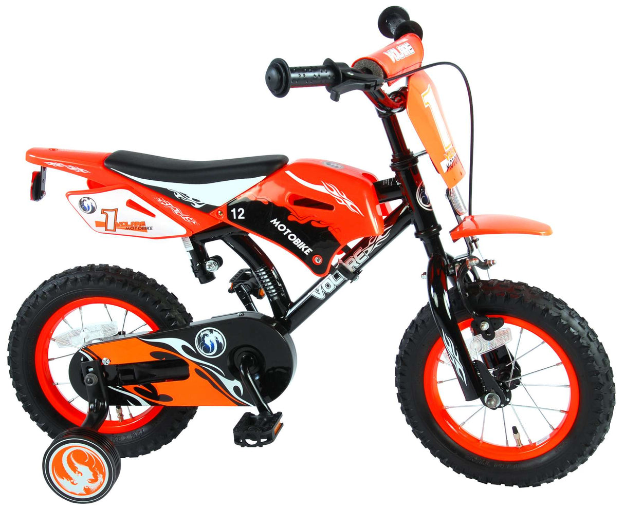 Volare motorcykel barncykelpojkar 12 tum orange 95% monterade