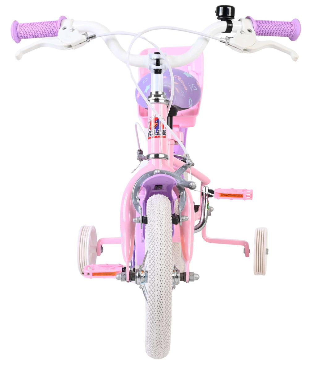Volare Olivia Kinderfahrrad – Mädchen – 12 Zoll – Pink – zwei Handbremsen