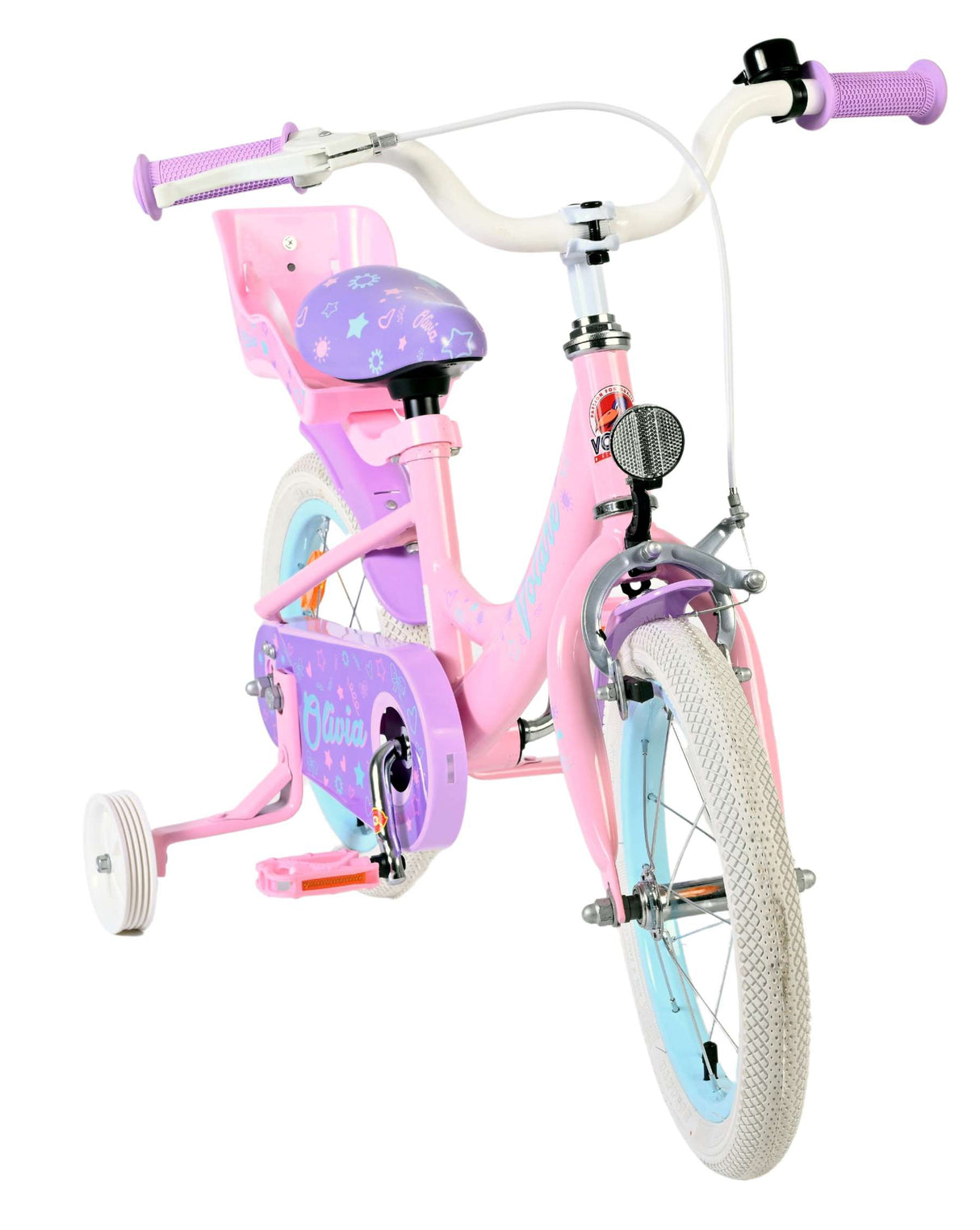 Volare Olivia Kinderfahrrad – Mädchen – 14 Zoll – Rosa
