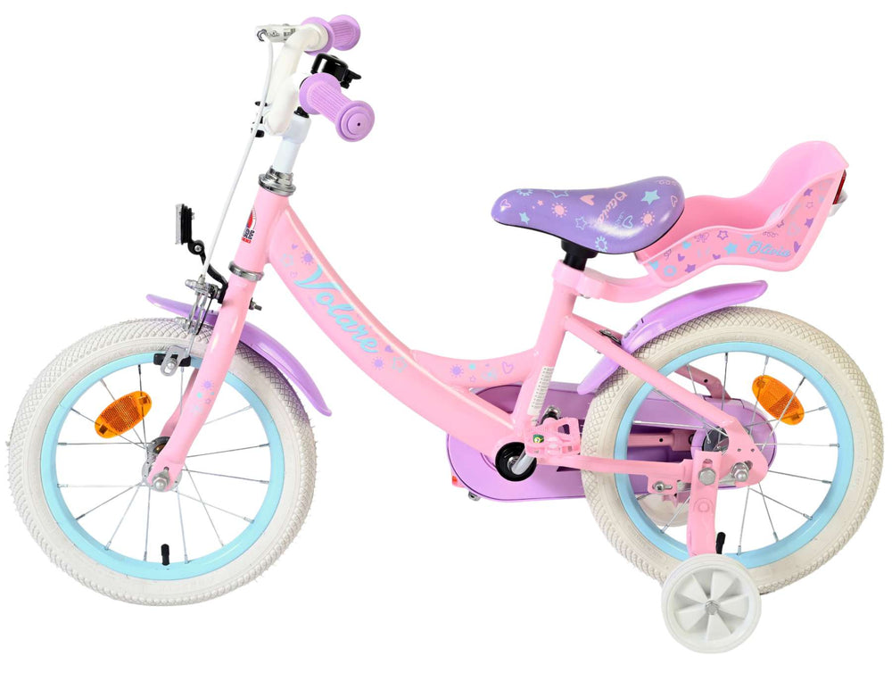 Volare Olivia Kinderfahrrad – Mädchen – 14 Zoll – Rosa