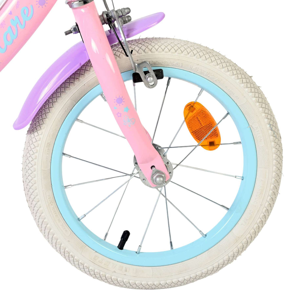 Volare Olivia Kinderfahrrad – Mädchen – 14 Zoll – Pink – zwei Handbremsen