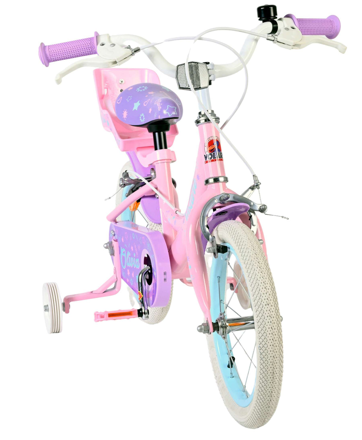 Volare Olivia Kinderfahrrad – Mädchen – 14 Zoll – Pink – zwei Handbremsen
