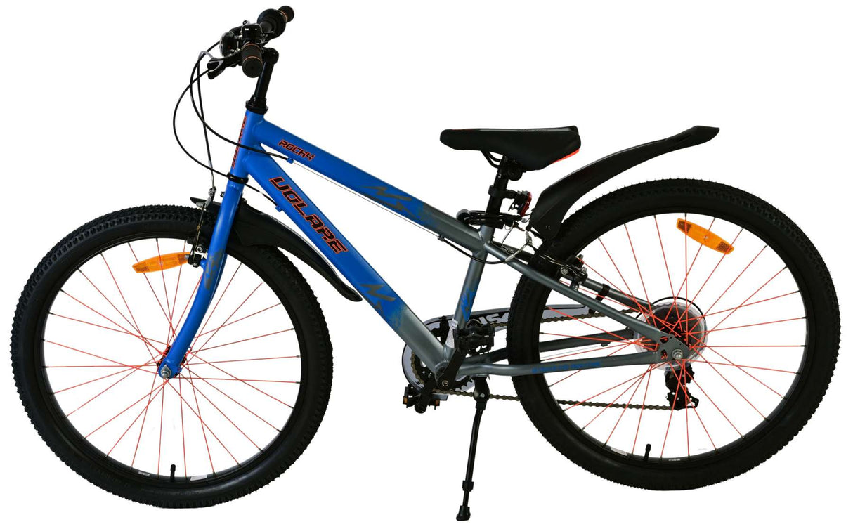 Volare Rocky Kinderfahrrad – 24 Zoll – Blau – 7 Gänge