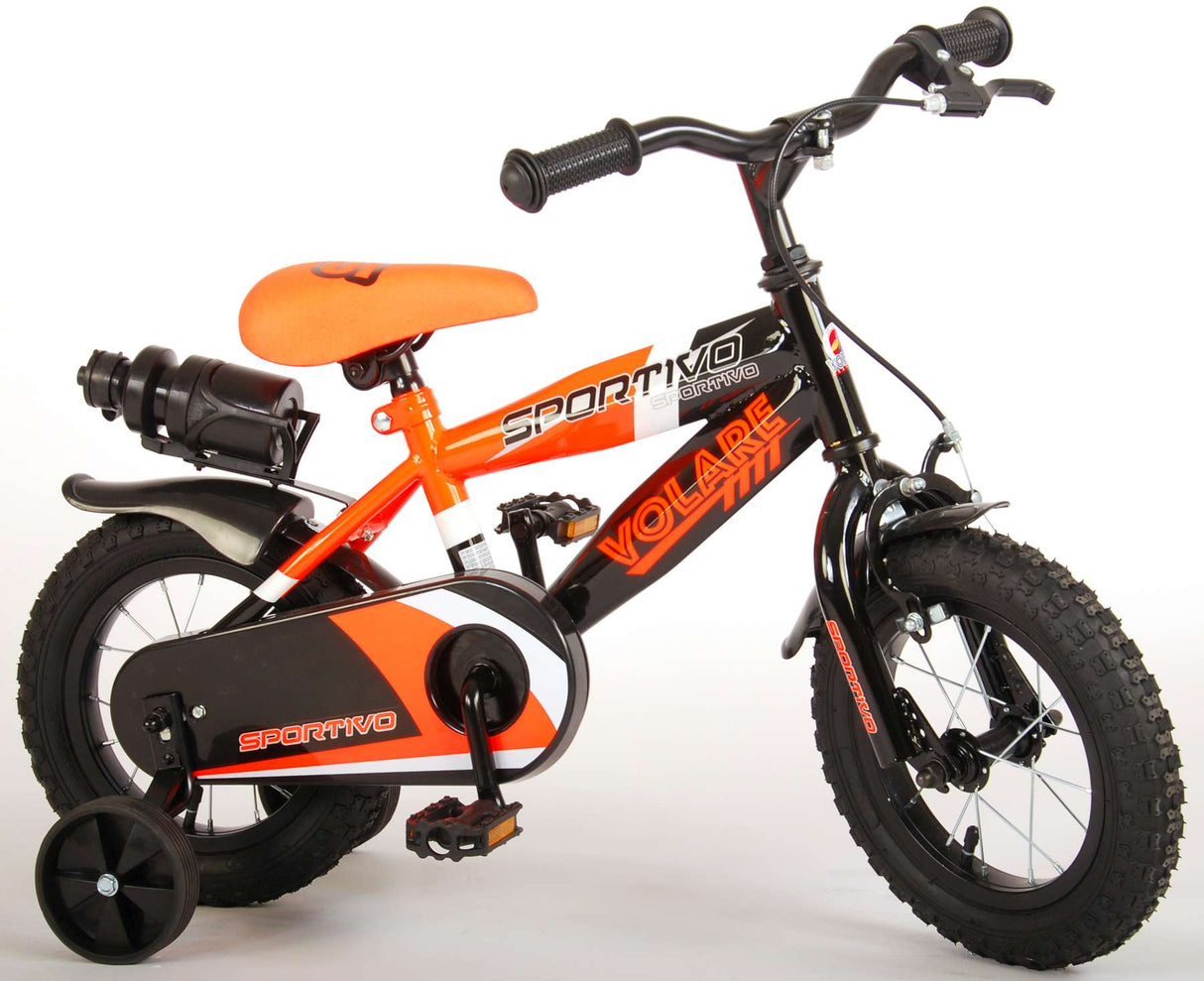 Volare Sportivo Children's Bike Boys 12 Inch Neon Oranje Black 95% samlet