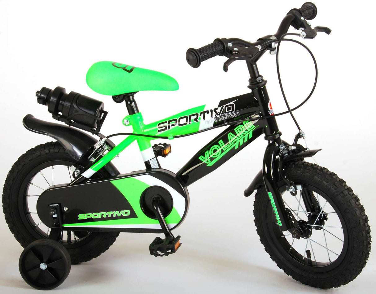 Volare Sportivo Kinderbike Jungen 12 Zoll Neon Groen Black zwei Handbremsen zu 95% versammelten sich