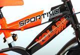 Volare Sportivo Children's Bicycle - Boys - 12 pouces - Neon Oranje Black - deux freins à main - 95% assemblés