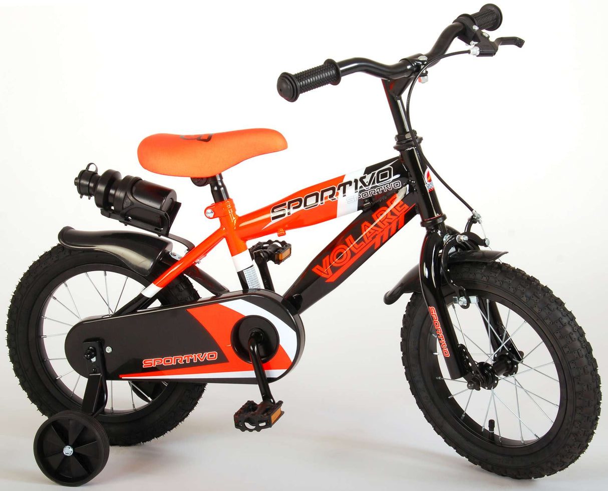 Volare Sportivo Children's Bike Boys 14 -calowy Neon Oranje czarny 95% zgromadzony