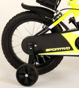 Volare Sportivo Kinderbike Jungen 14 Zoll Neon Geel Black zwei Handbremsen 95% versammelte