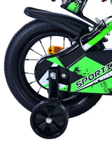 Volare Sportivo Kinderfahrrad - Jungen - 12 Zoll - Grün Schwarz - Zwei Handbremsen