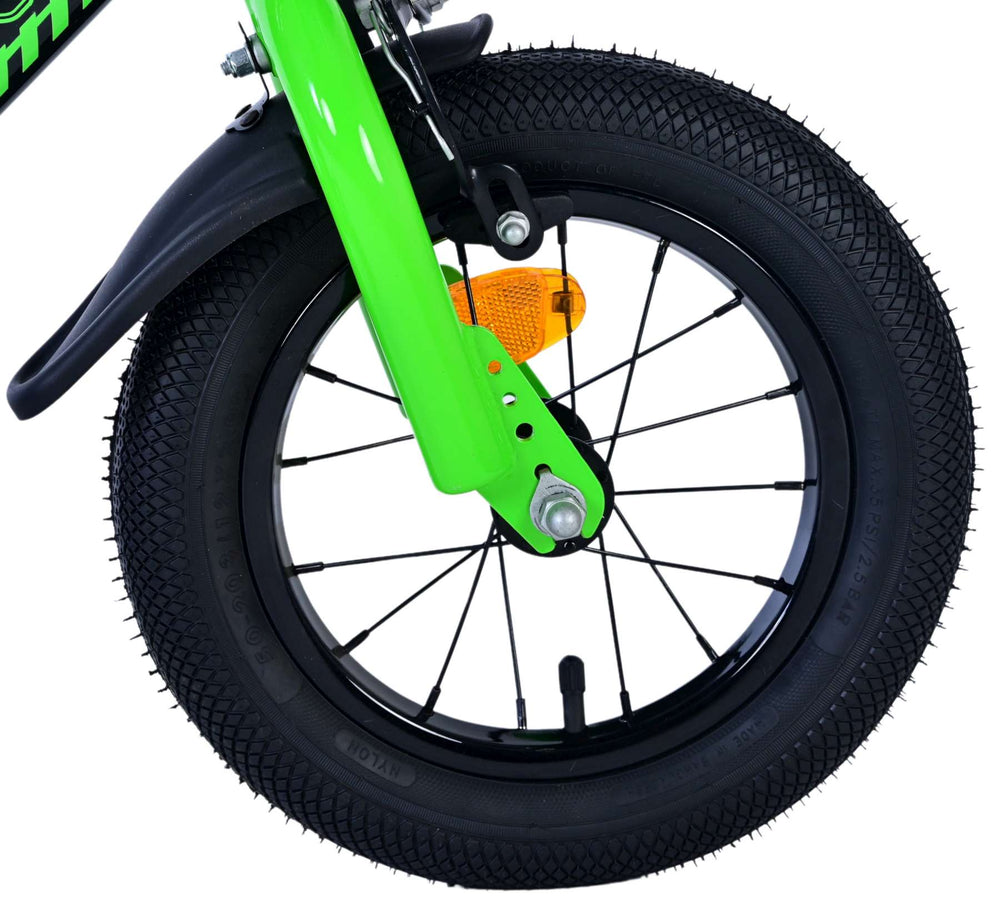 Volare Sportivo Kinderfahrrad - Jungen - 12 Zoll - Grün Schwarz - Zwei Handbremsen